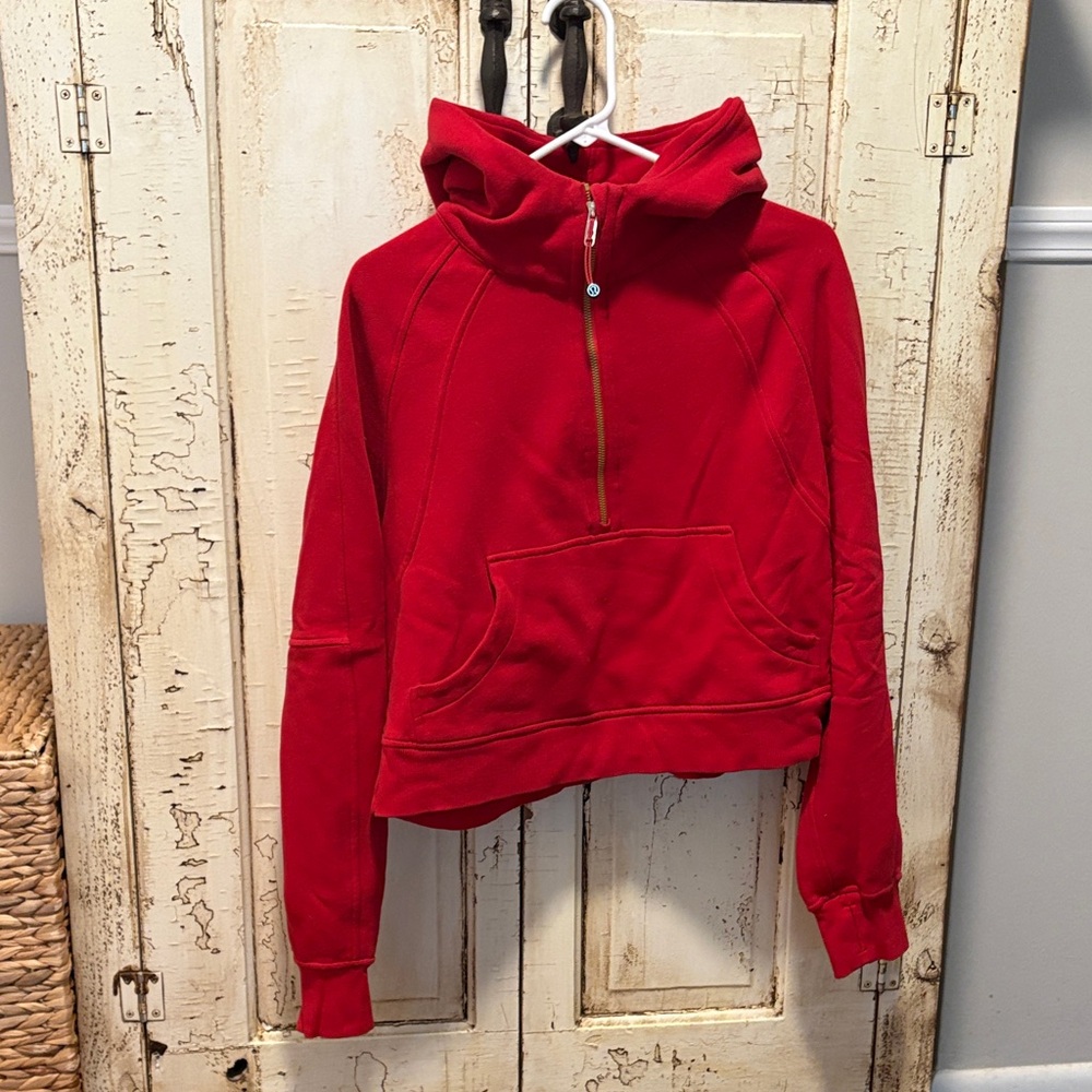 lululemon athletica Red Half-Zip Scuba